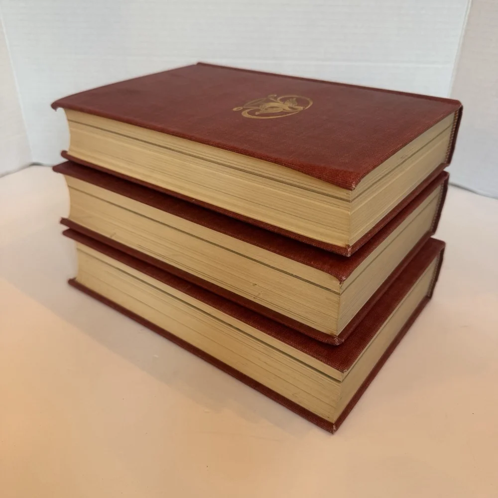 Vtg 1954 The Animal Kingdom 3 Vol Set Natural History Mid Century RedCloth Books